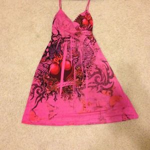 Cute strappy pink dress