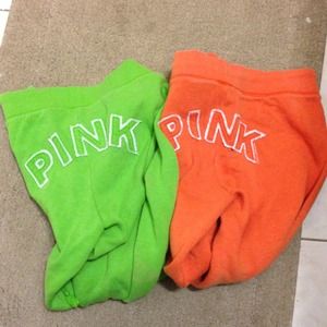2 pairs of pink Victoria's Secret sweat pants