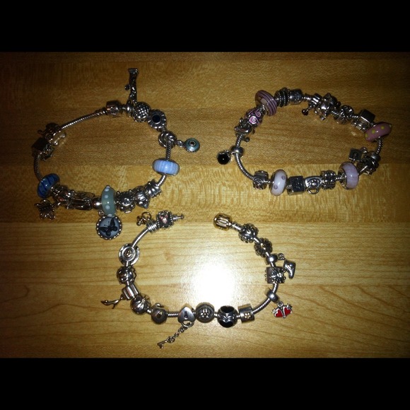 Sharing my three pandora bracelets!