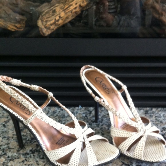 White and gold sandals