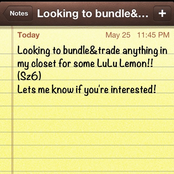 Trade for lulu lemon!