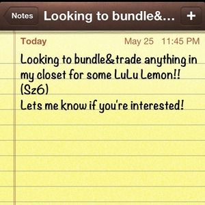 Trade for lulu lemon!