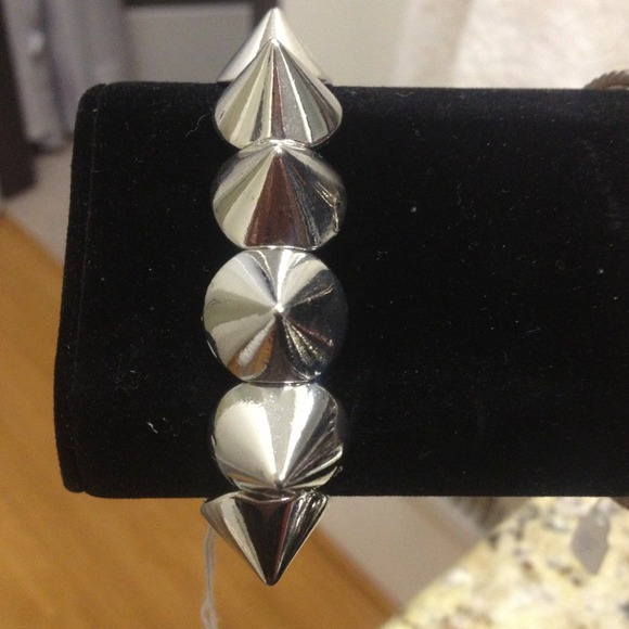 Silver spike bracelet