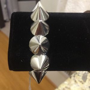 Silver spike bracelet