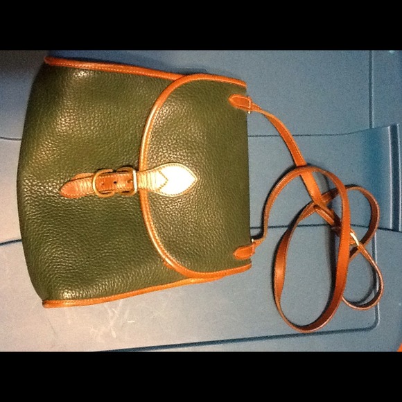 Dooney & Bourke Handbags - Dooney and Bourke green/rust leather bag