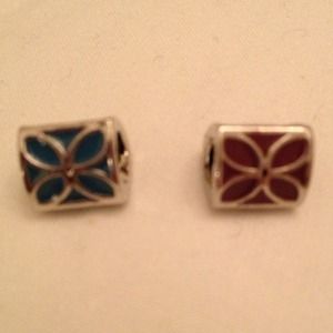 Pretty Enamel Petal Flower charms
