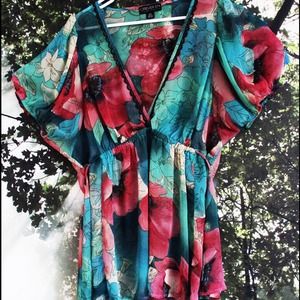 Forever 21 Poppy Chiffon Shirt & floral tunic