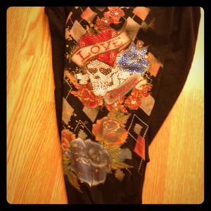 Pirate stud love leggings