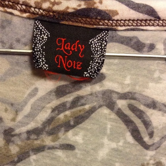 ITEM#281 brown and white blouse - Picture 2 of 4