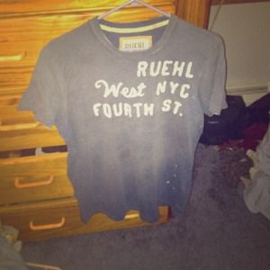 Ruehl No.925 sueded cotton logo t-shirt