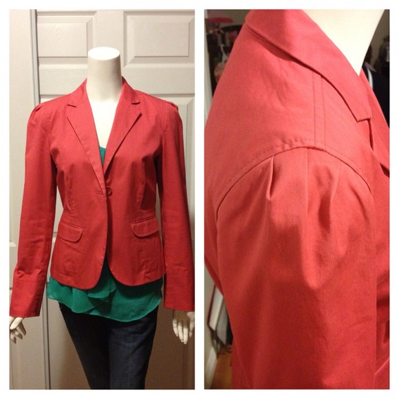 🚫🚫Bundled🚫🚫Gap Coral/Pink Blazer Size 8 - Picture 2 of 4