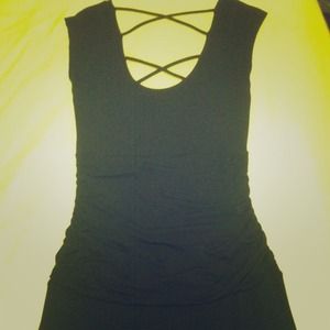 American rag black mini dress