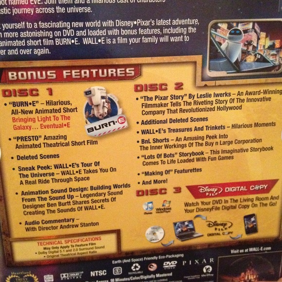 *SOLD in bundle* Wall-E 3-disc special edition - Picture 2 of 2