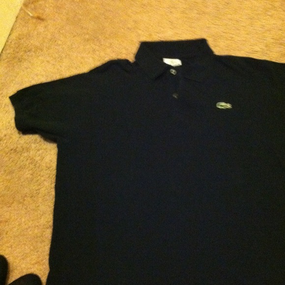 SOLD Authentic black LACOSTE size6 mens polo shirt