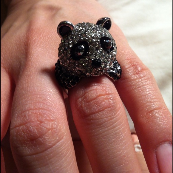 NWOT Panda jeweled ring (size 7)