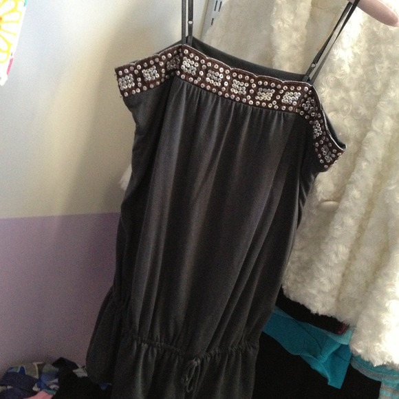 @Traded@Gray sequin tunic