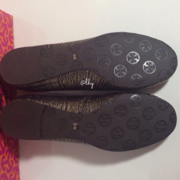 ❌SOLD❌Tory Burch Reva Flats - Metallic Lizard - Picture 3 of 4