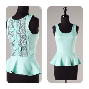 Pretty Mint Peplum