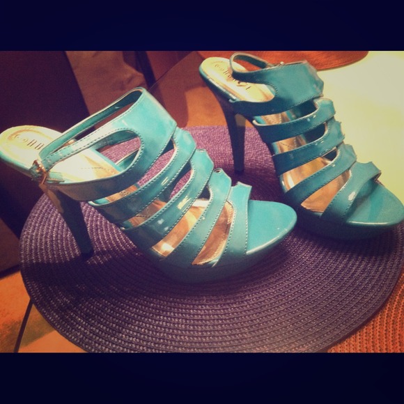 Turquoise heels