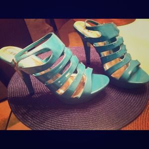 Turquoise heels