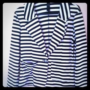 Black and white blazer