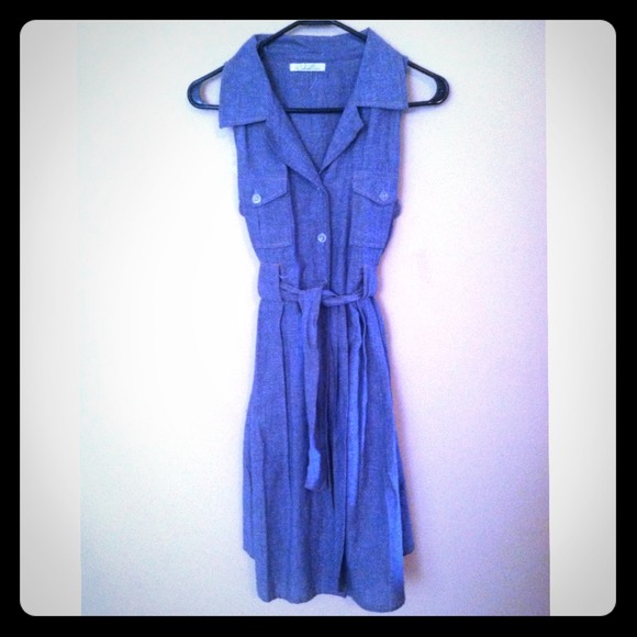 Blue denim dress