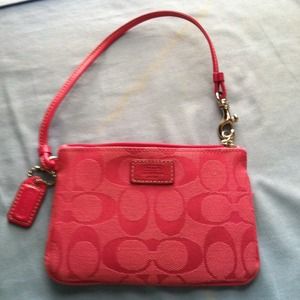 Hot pink wristlet