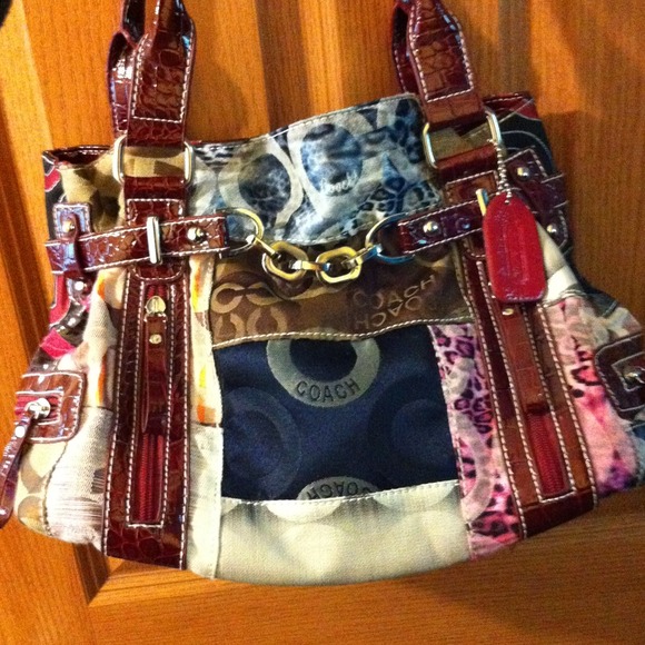 Coach shoulder bag, mixed material- copy