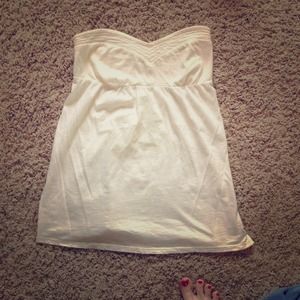 American eagle cream strapless cotton shirt.