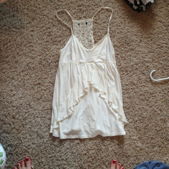 Cream American eagle tank! SMALL