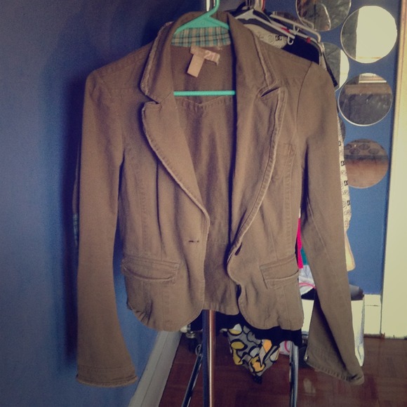 💥REDUCED💥 Dark tan blazer with elbow patches