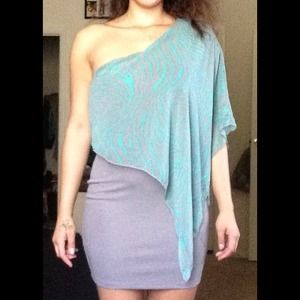 One shoulder summer body con dress