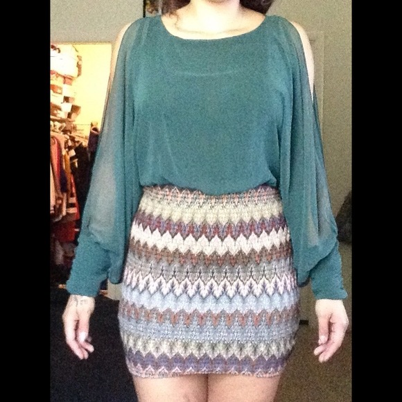 Fall dress with Aztec detail