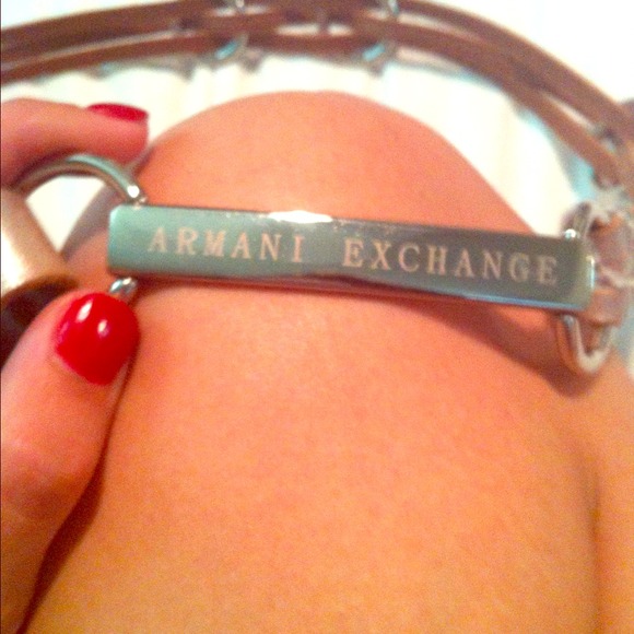 SOLD** Armani exchange silver belt