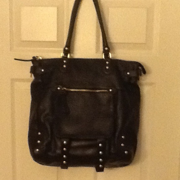 ** TRADED **Large black leather