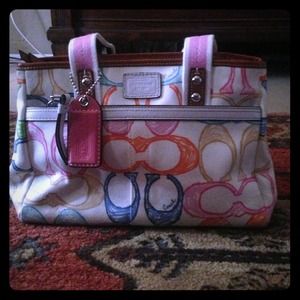Coach multicolor handbag