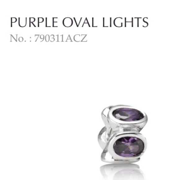 Authentic Pandora charm. Purple Oval Lights