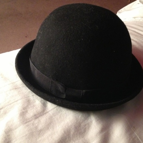 Black bowler hat