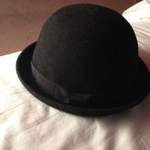 Black bowler hat