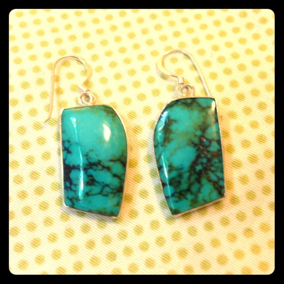 ⛔Sold⛔Sterling Silver Earrings Turquoise😍