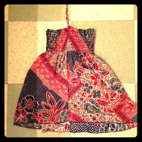 Red white blue holter top