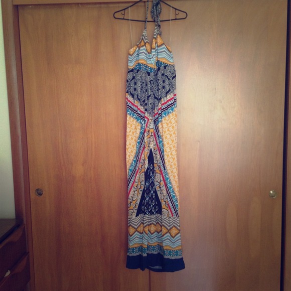Halter top maxi dress