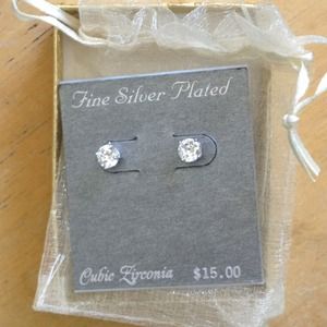 Cubic Zirconia Stud Earrings