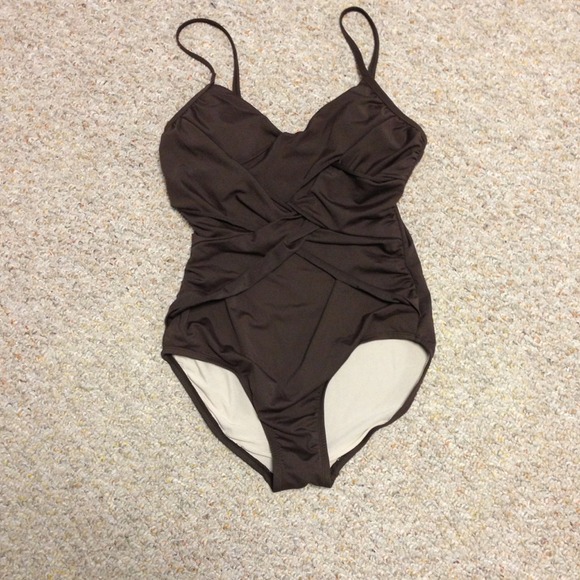 ***SOLD in bundle*** Brown wrapped bathing suit