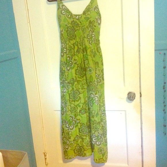 Green Hawaiian Derek Heart Sundress