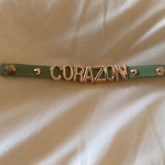 BCBG green and gold bracelet