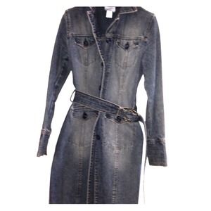 Ann Taylor Loft Denim Trench Coat