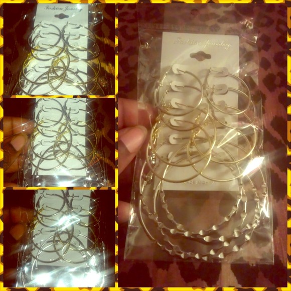 Hoop earrings in various sizes