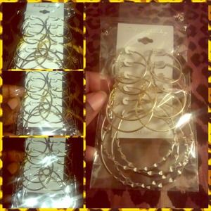 Hoop earrings in various sizes