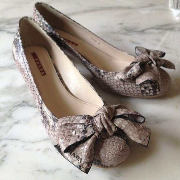 Prada snake skin pumps